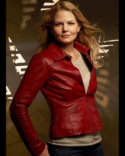 Once Upon A Time Jennifer Morrison Red Leather Jacket