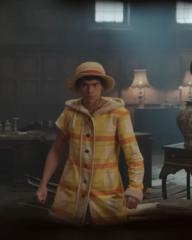 One Piece Monkey D Luffy Hooded Shearling Coat S02