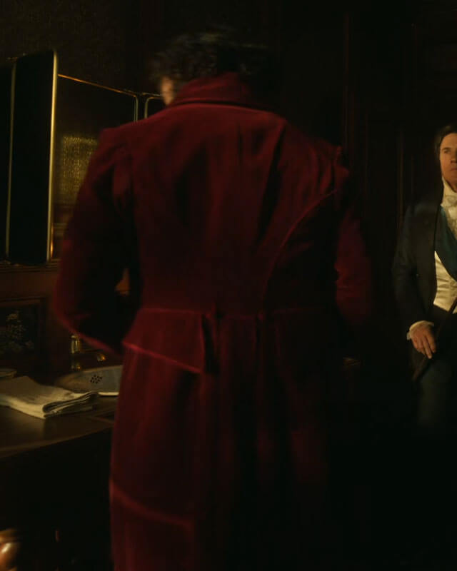 Oscar Isaac Frankenstein Maroon Coat