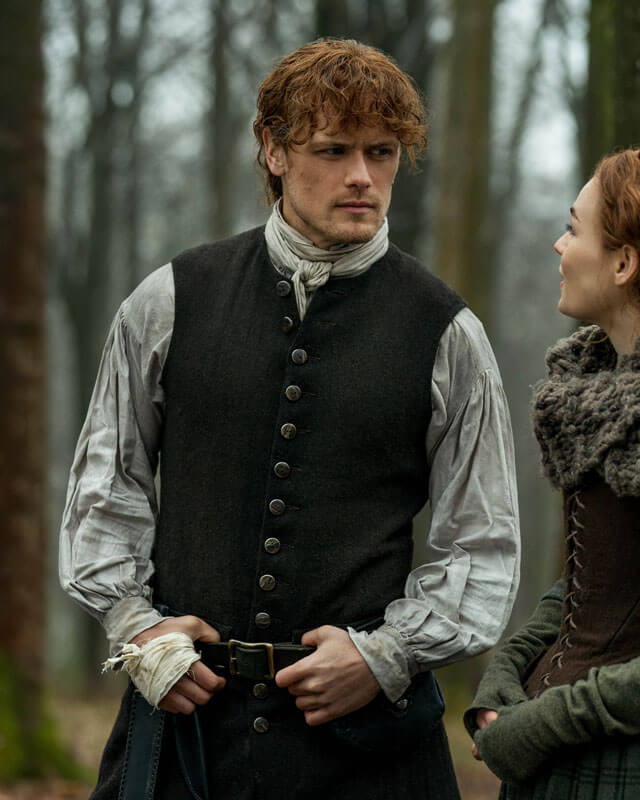 Outlander Jamie Fraser Black Vest