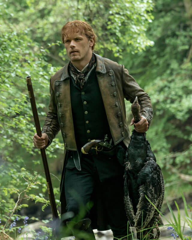 Outlander Jamie Fraser Brown Genuine Leather Coat