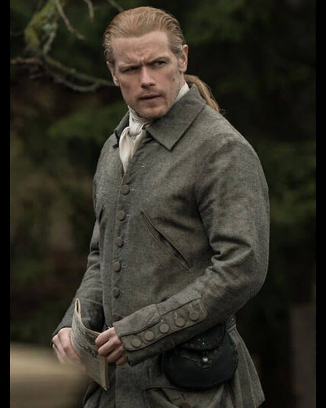 Outlander S07 Sam Heughan Gray Coat