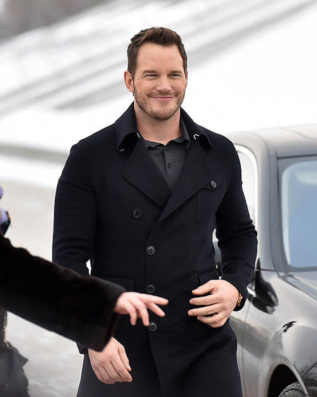 Passengers Chris Pratt Black Wool Coat