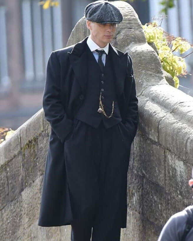 Peaky Blinders Cillian Murphy Wool Black Long Coat