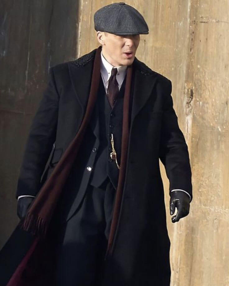 Peaky Blinders Tommy Shelby Black Wool Coat