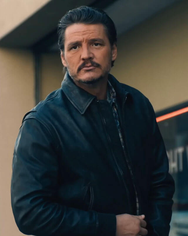 Pedro Pascal Distressed Bomber Leather Jacket