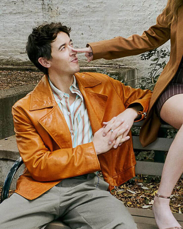 People We Meet On Vacation Alex Moto Brown Leather Jacket