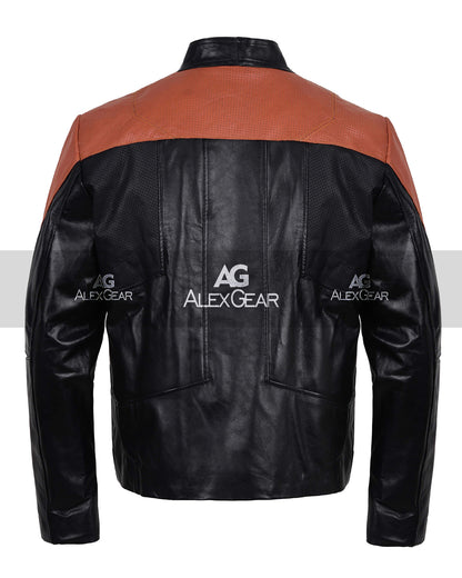 Picard Star Trek Tan Men Leather Jacket