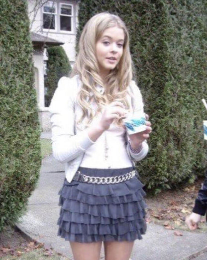 Pretty Little Liars Alison White Bomber Leather Jacket