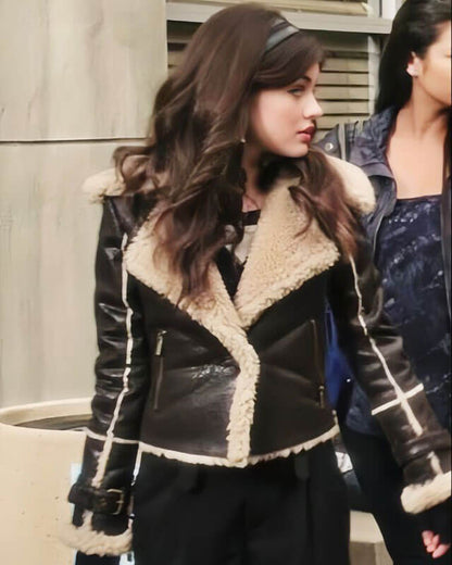 Pretty Little Liars Aria Montgomery B3 Bomber Leather Jacket