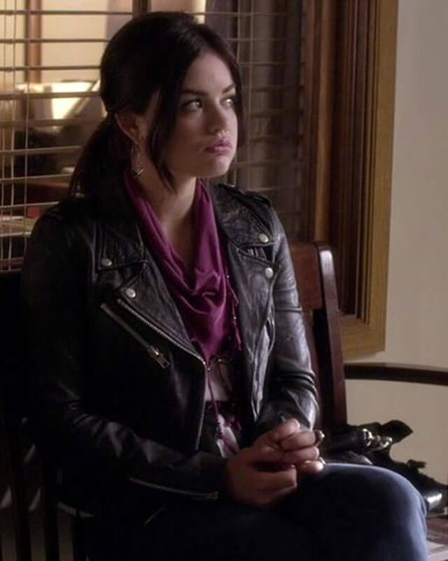 Pretty Little Liars Aria Montgomery Biker Jacket