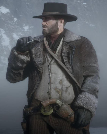 RDR 2 Arthur Morgan Black Shearling Coat