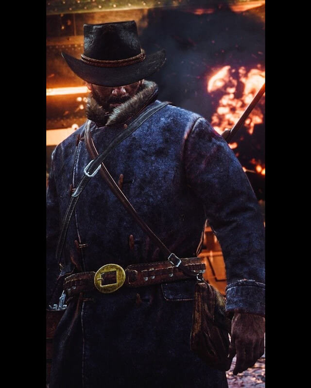 RDR 2 Arthur Morgan Blue Shearling Coat