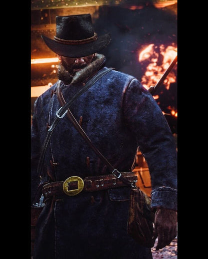 RDR 2 Arthur Morgan Blue Shearling Coat