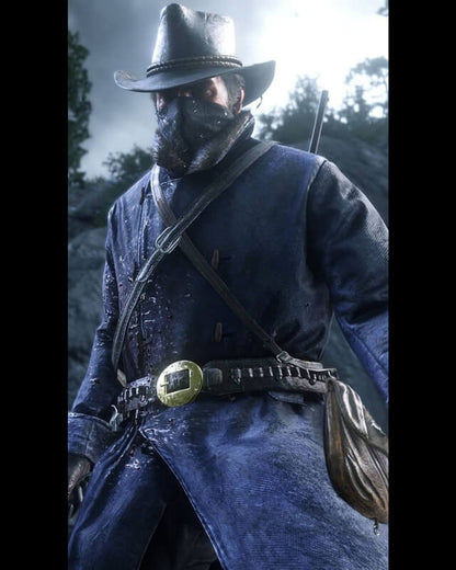 RDR Arthur Morgan Blue Shearling Coat