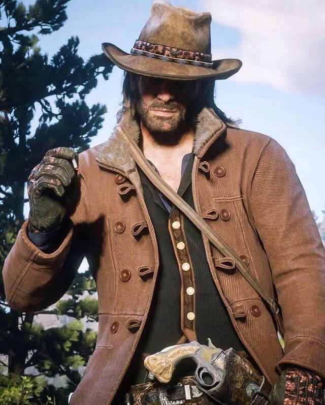 RDR Arthur Morgan Brown Shearling Coat