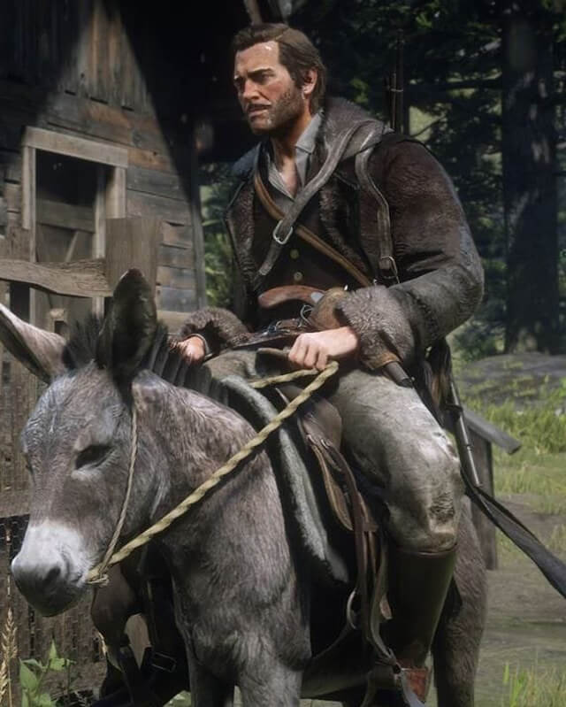 Red Dead Redemption Arthur Black Shearling Coat