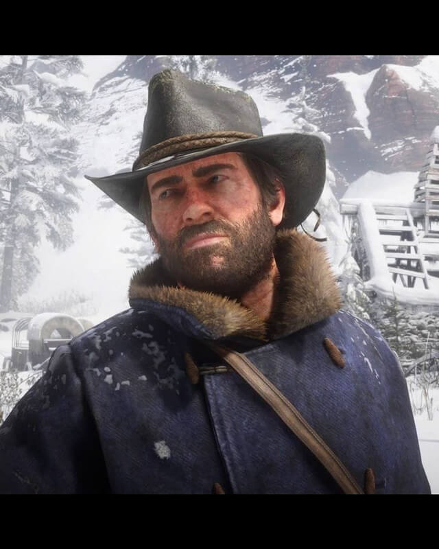 Arthur morgan blue winter coat on sale