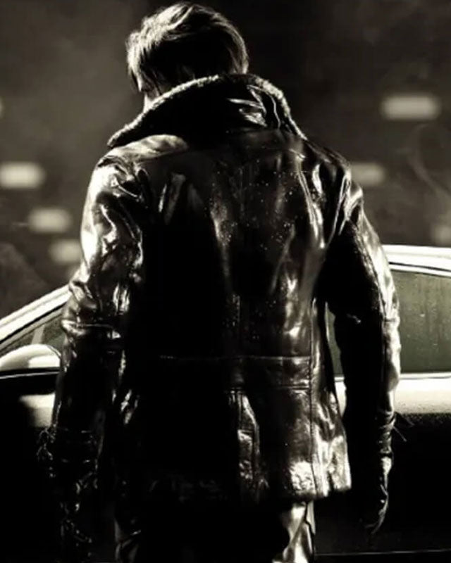 Resident Evil Requiem Leon Kennedy Black Leather Jacket