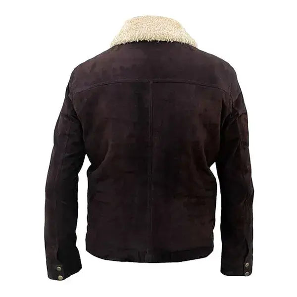 Rick Allen Fur Collar Brown Jacket
