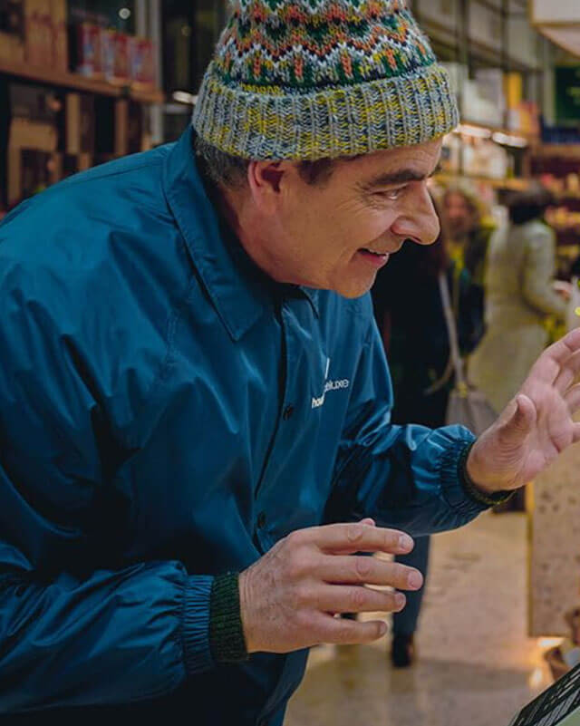 Rowan Atkinson Man Vs Baby Blue Jacket