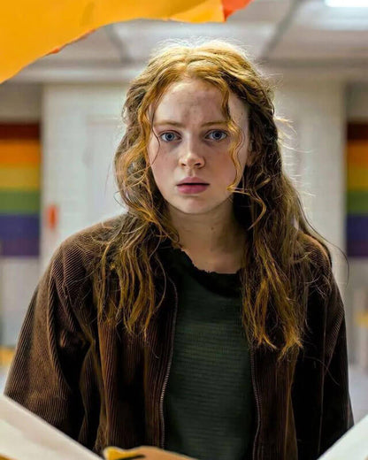 Sadie Sink Stranger Things S05 Brown Jacket