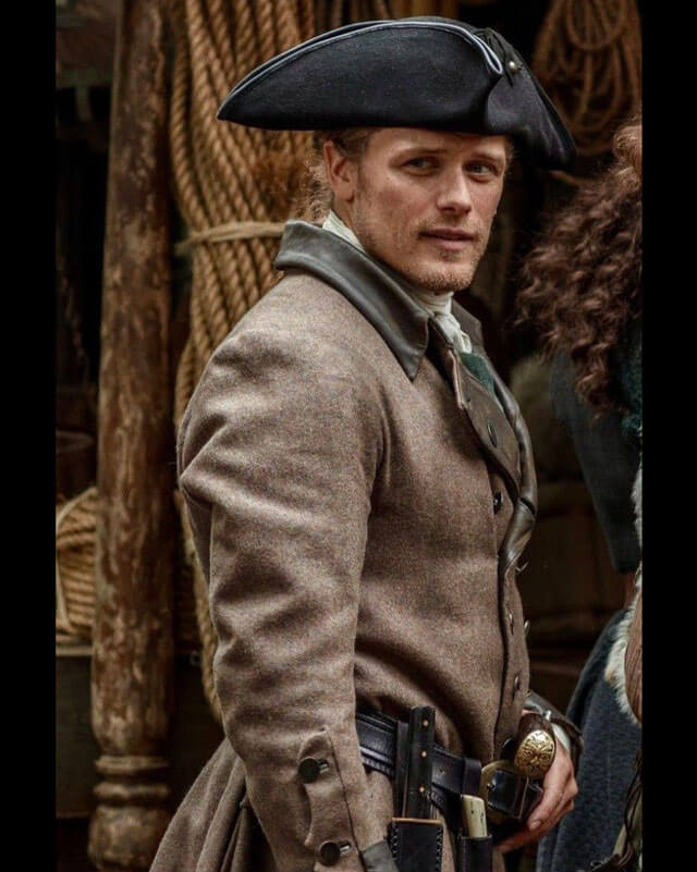 Sam Heughan Brown Coat Outlander