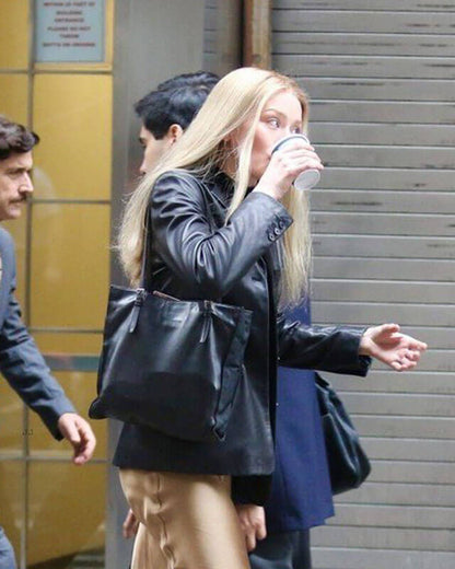 Sarah Pidgeon Love Story Carolyn Bessette Kennedy Leather Coat