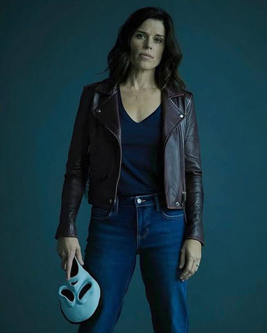 Scream 5 Sidney Prescott Biker Leather Jacket