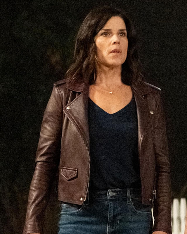 Scream 5 Sidney Prescott Brown Leather Jacket