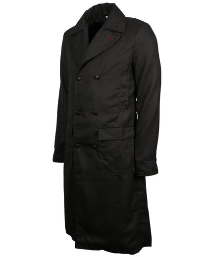 Sherlock Holmes Long Black Wool Coat
