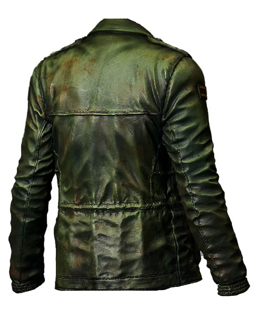 Washed Leather Oversized Motorcycle Jacket: Brass Hardware Edition