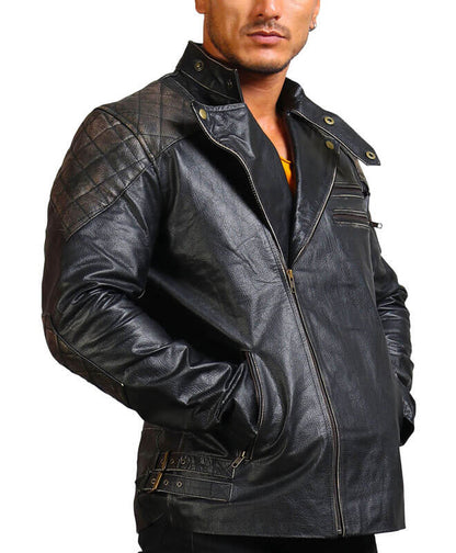 Skull And Bones Black Leather Jacket