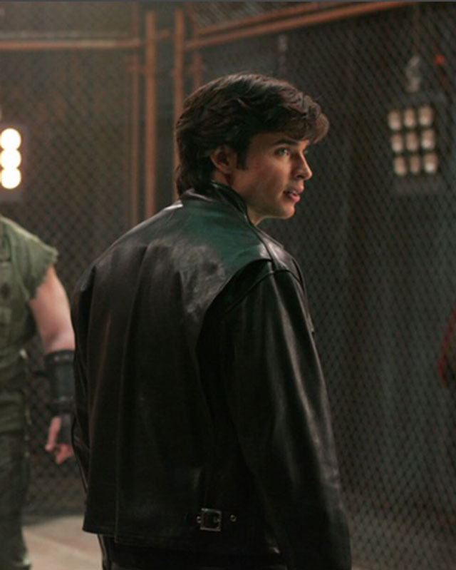 Smallville Clark Kent Black Real Leather Jacket