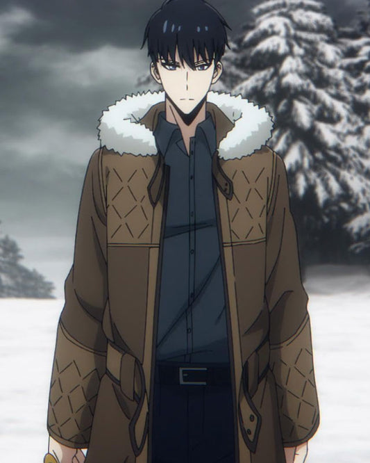 Solo Leveling ReAwakening Sung Jin Woo Fur Collar Leather Coat