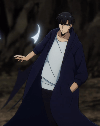 Solo Leveling Sung Jin Woo Blue Hooded Coat