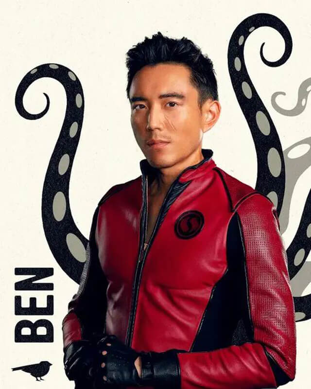 Sparrow Academy Ben Hargreeves Red Leather Jacket S03