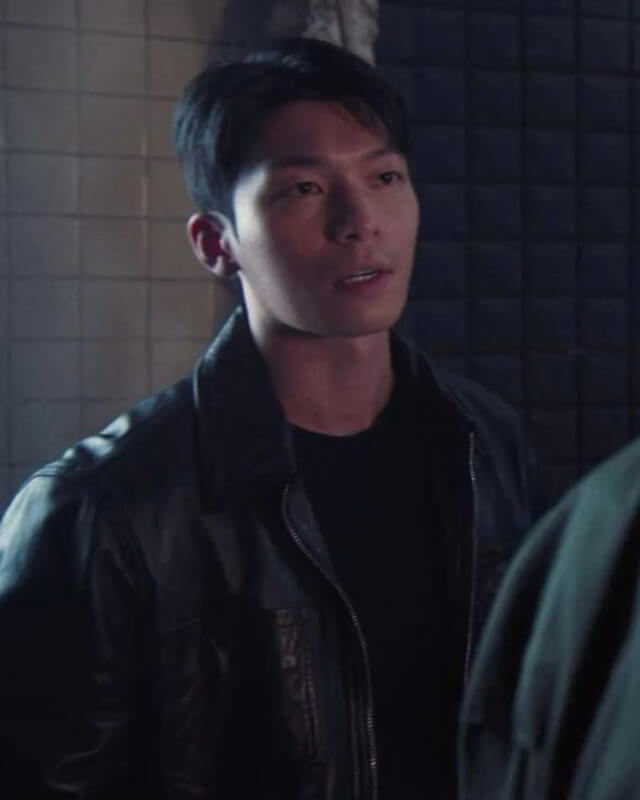 Squid Game Wi Ha Joon Black Leather Jacket S02