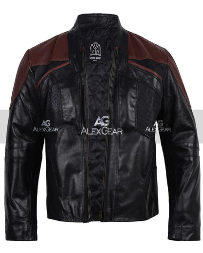 Star Trek Picard Maroon Leather Jacket