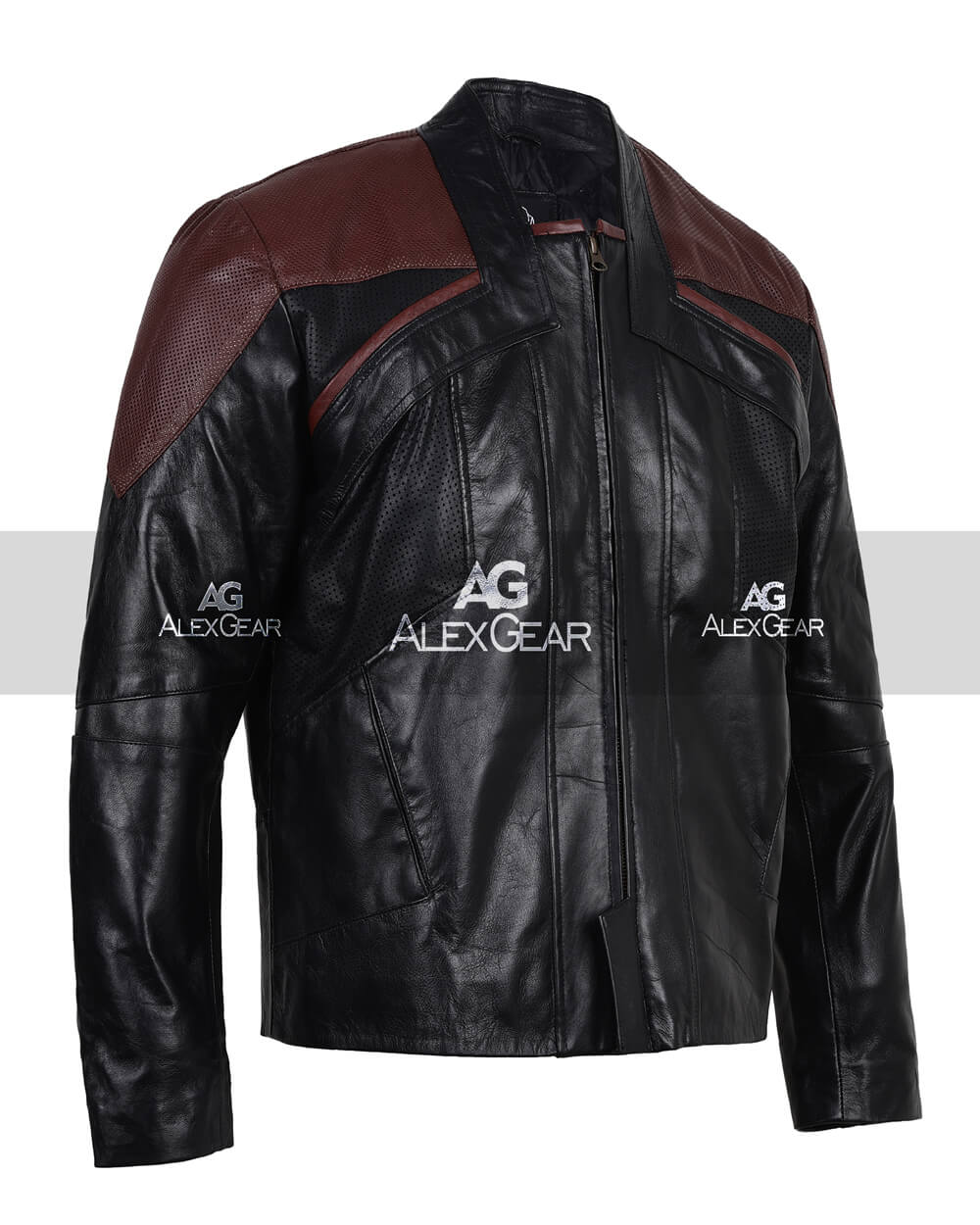 Star Trek Picard Maroon Real Leather Jacket