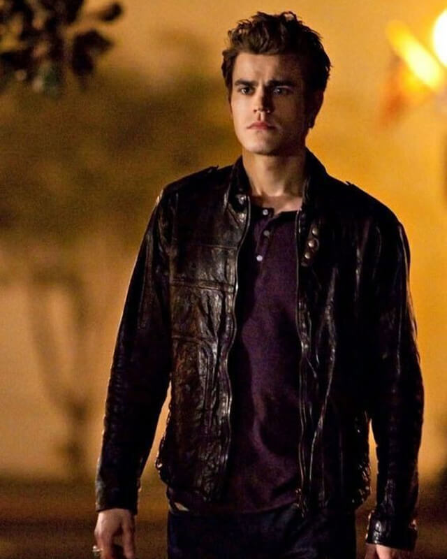 Stefan Salvatore The Vampire Diaries Brown Leather Jacket