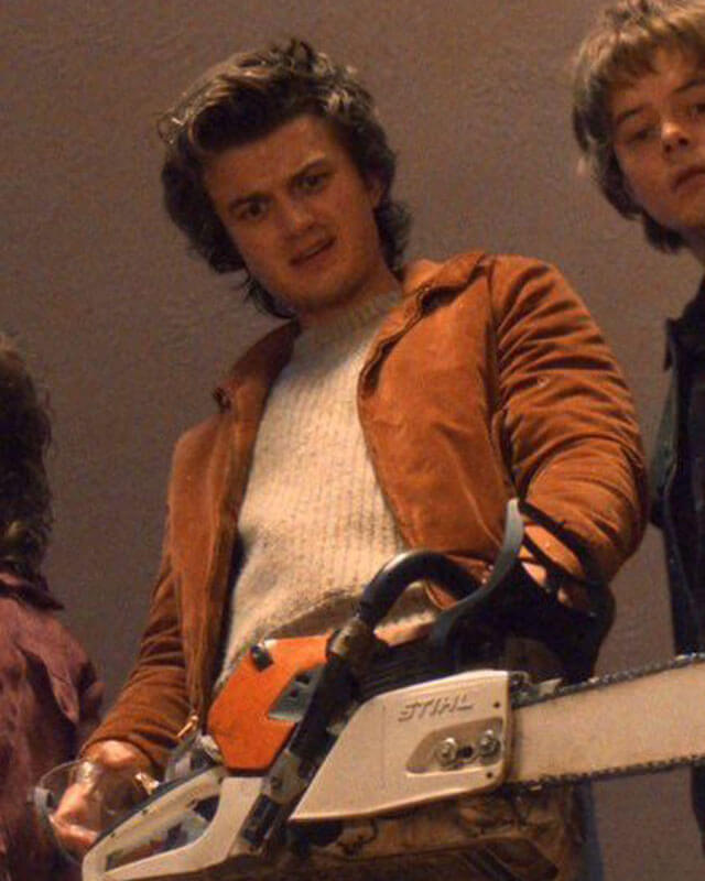 Steve Harrington Stranger Things Brown Suede Jacket S05