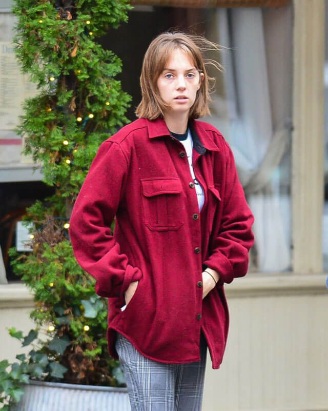 Stranger Things Robin Buckley Red Wool Jacket