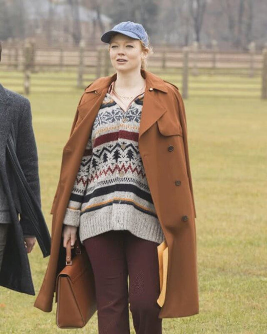 Succession Shiv Roy Brown Coat S01