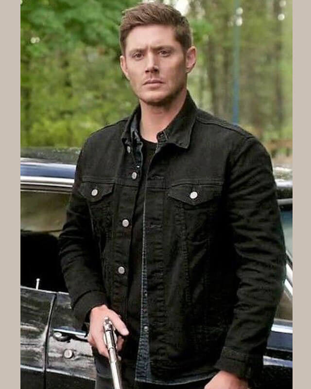 Supernatural Dean Winchester Black Trucker Denim Jacket