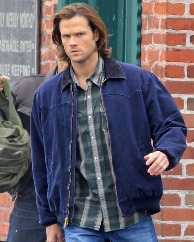 Supernatural Sam Winchester Blue Bomber Jacket