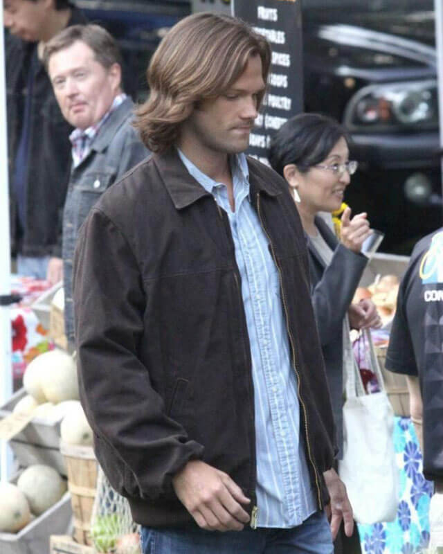 Supernatural Sam Winchester Brown Bomber Suede Jacket