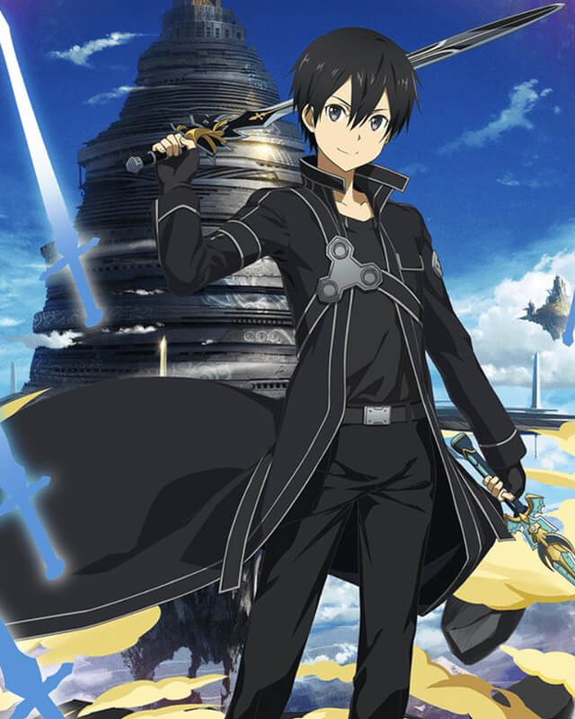 Kirito cosplay leather jacket 2024