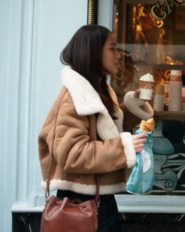 TSITP Belly Brown Shearling Jacket