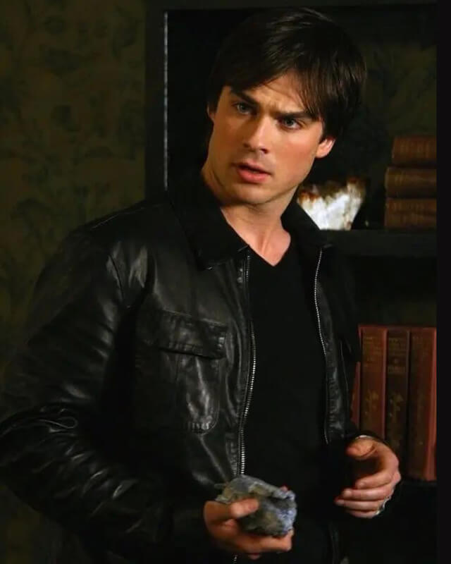 TVD Damon Salvatore Black Jacket